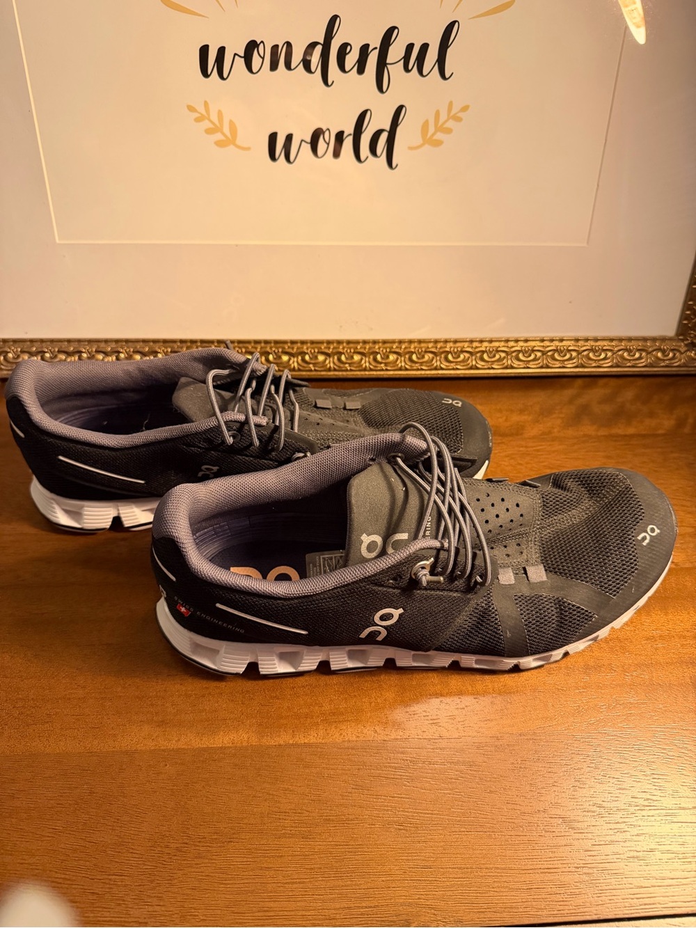 On Running Kids Black and Gray Sneakers - Picture 3 of 4